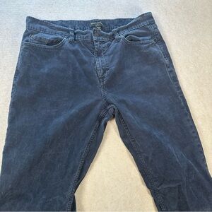 Banana Republic Corduroy Straight Fit Pants Mens 34/34 Navy Blue
